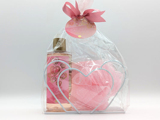 Badeset Heart Cascade mit Herz Serviettenhalter Magnolia Duft