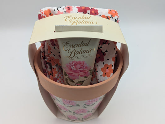 ESSENTIAL BOTANICS Handpflegeset Blumentopf mit 60ml Hand- & Nagelcreme Rose-Duft