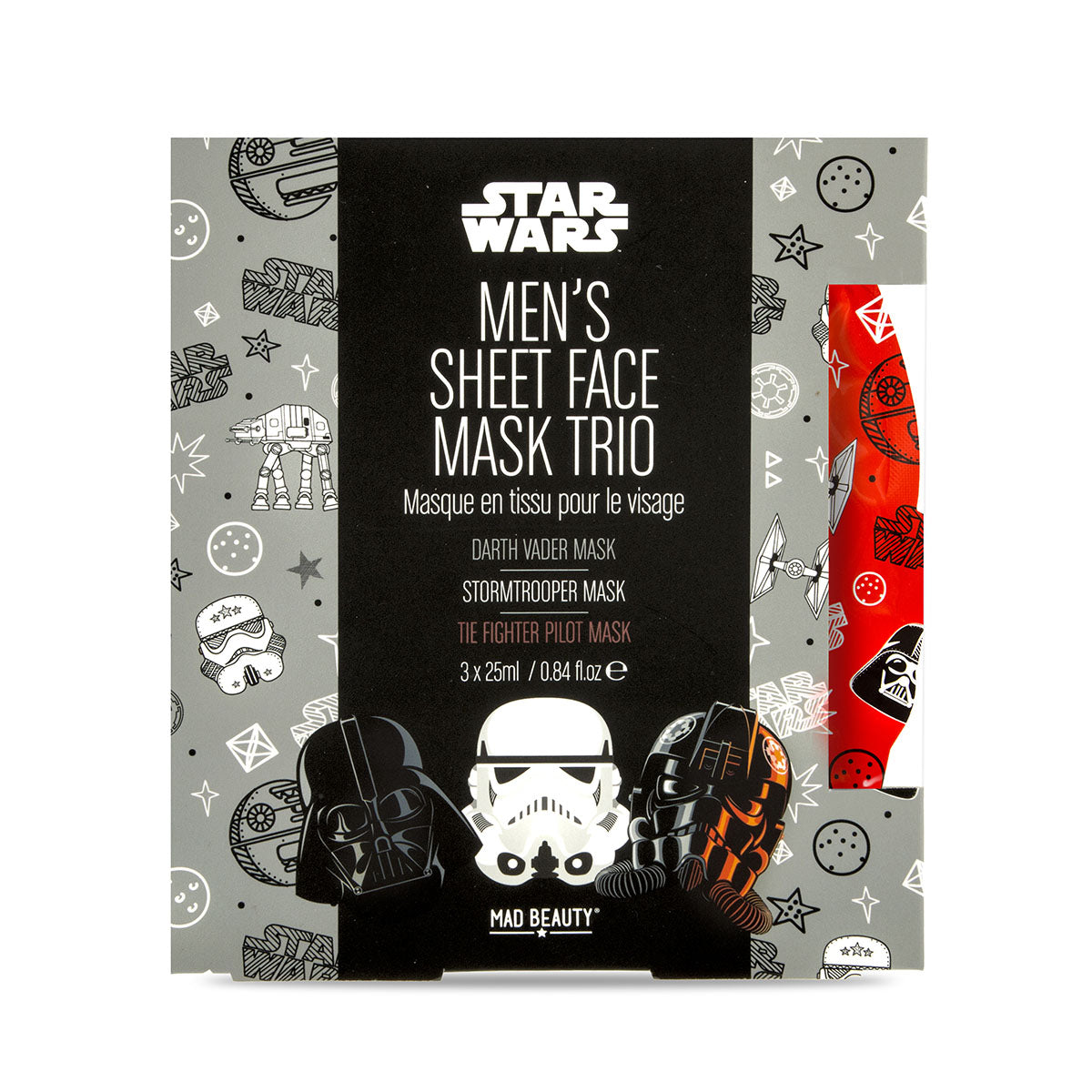 Star Wars Gesichtsmasken Darth Vader Storm Trooper Detailansicht