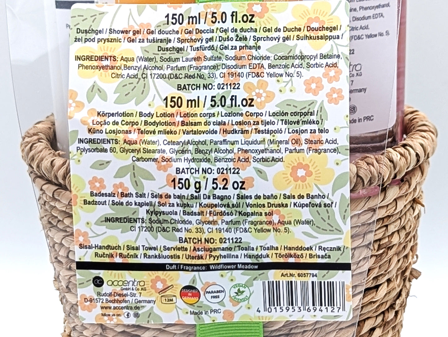 Badeset Blossom komplett mit allen Wellness Produkten